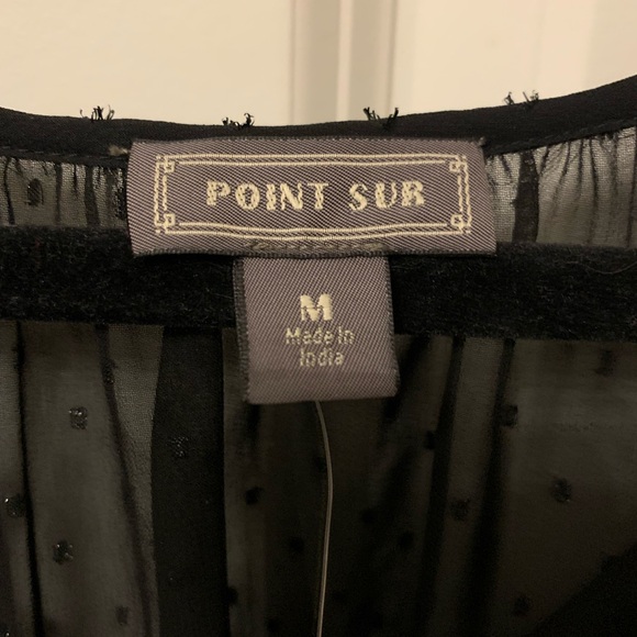 JCrew Point Sur sheer black blouse New with Tags - Picture 2 of 4